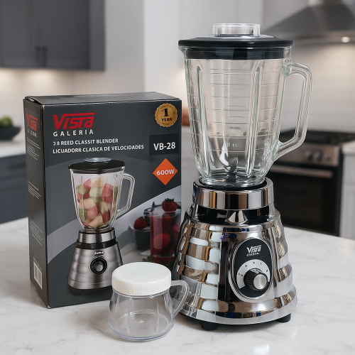 LICUADORA VISTA VB-266: Potencia 600W + Molinillo de Regalo.
