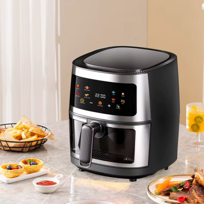 La Freidora de Aire Silver 8L 2400W es un modelo potente y de gran capacidad.