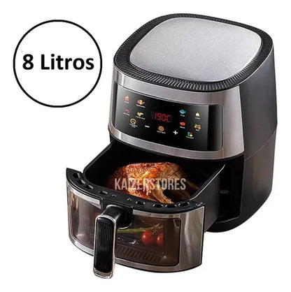 La Freidora de Aire Silver 8L 2400W es un modelo potente y de gran capacidad.