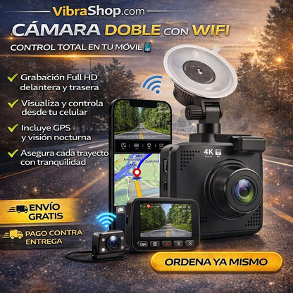 ¡Testigo HD 24/7! Cámara Doble con WiFi: Control Total en tu Móvil 📲